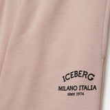 Iceberg Kids Pantaloni Joggers Rosa con Logo per Bambine (dettaglio)