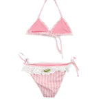 4Giveness Costume Bikini Rosa a Righe per Bambine
