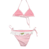 4Giveness Costume Bikini Rosa a Righe per Bambine