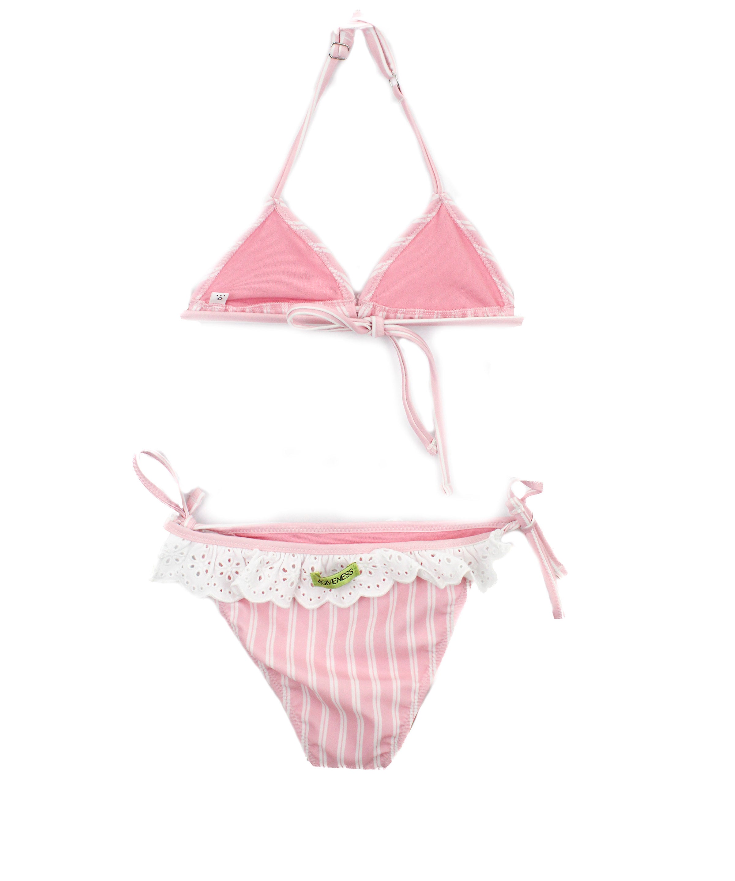 4Giveness Costume Bikini Rosa a Righe per Bambine