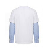I'M Brian Kids T-Shirt Bianco con Maniche Camicia Blu per Bambini