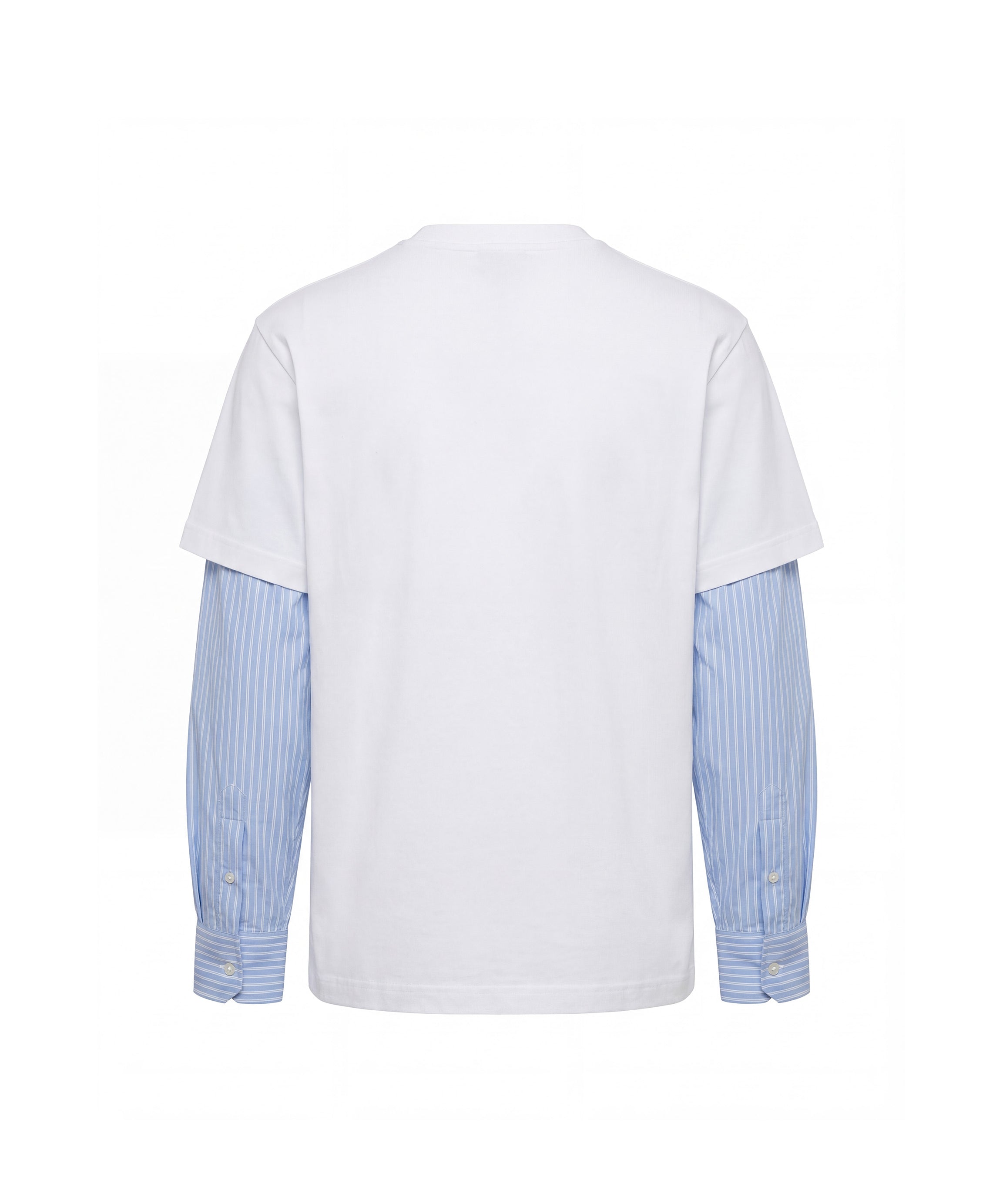 I'M Brian Kids T-Shirt Bianco con Maniche Camicia Blu per Bambini