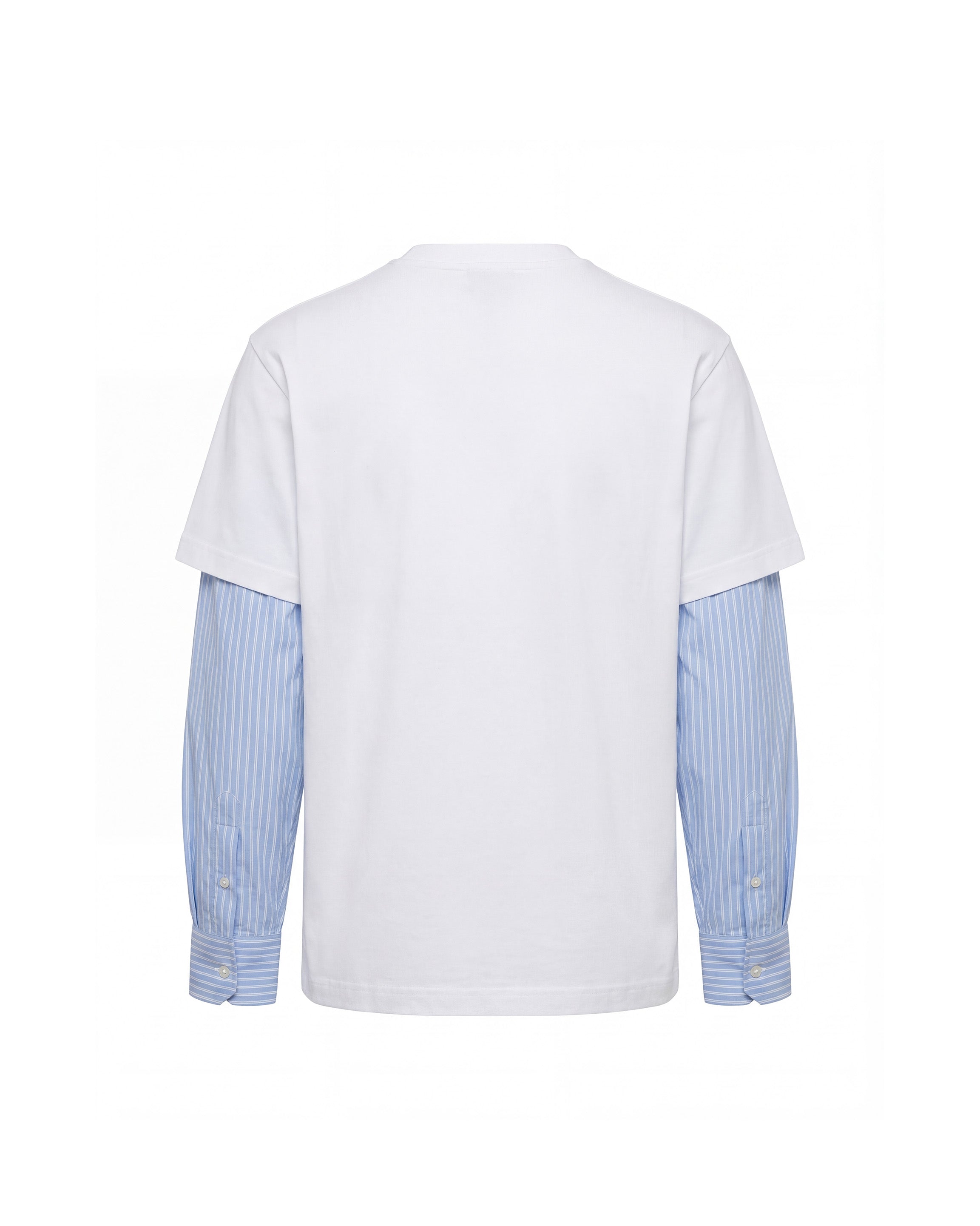 I'M Brian Kids T-Shirt Bianco con Maniche Camicia Blu per Bambini
