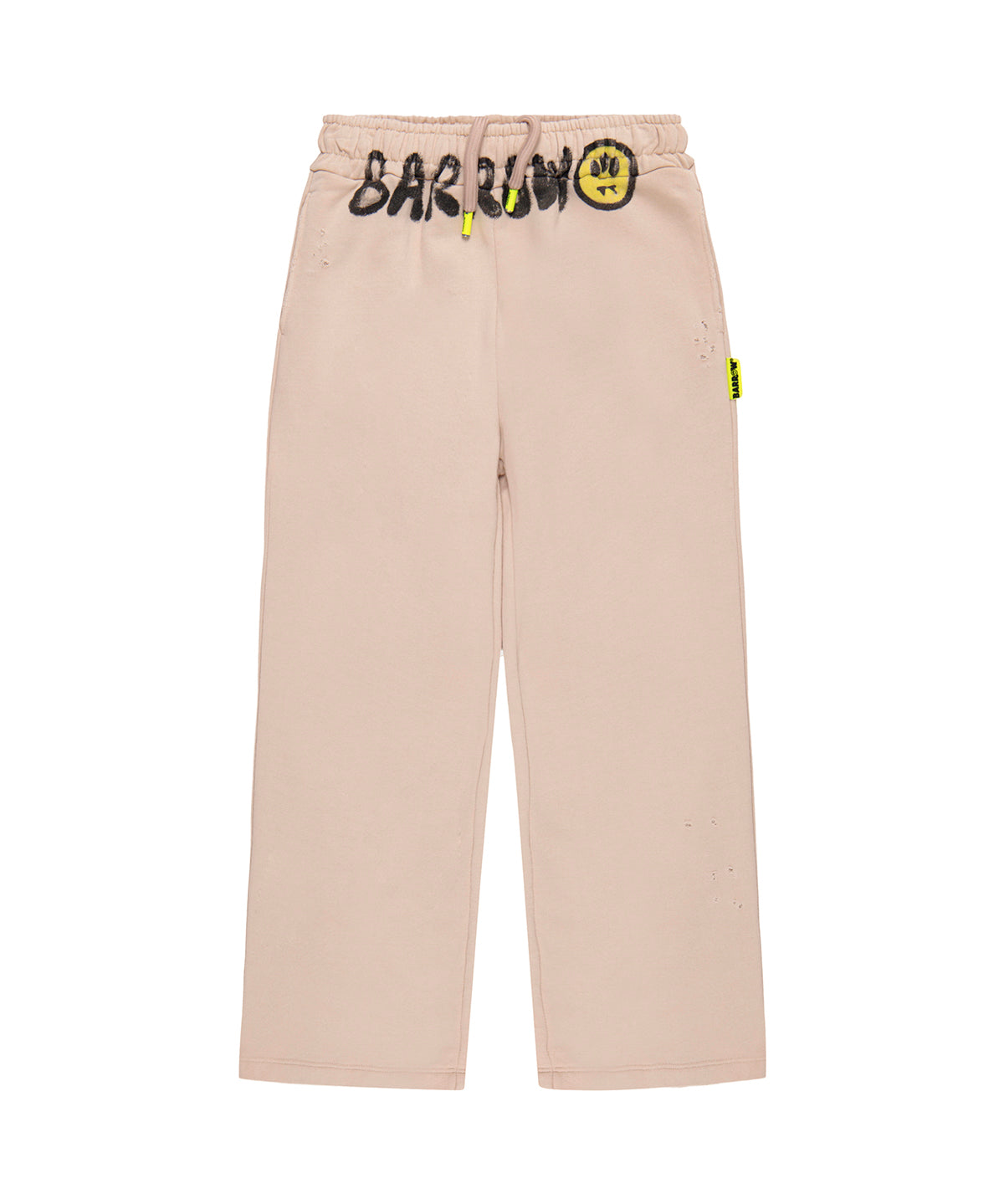 Barrow Kids Pantalone Jogger Beige a Gamba Larga frontale