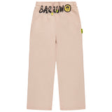 Barrow Kids Pantalone Jogger Beige a Gamba Larga frontale