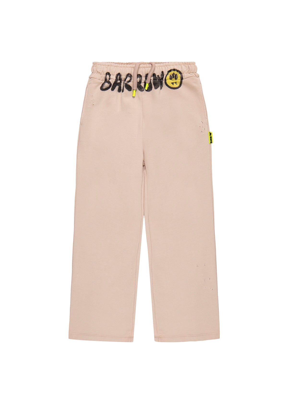 Barrow Kids Pantalone Jogger Beige a Gamba Larga frontale