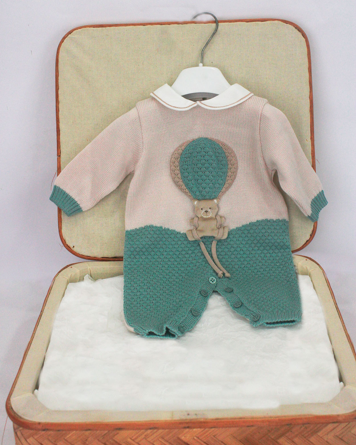 Marlù Tutina verde con Mongolfiera & Orsetto per neonati