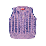 Diesel Kids Gilet in Maglia Intrecciato Lilla per Bambine