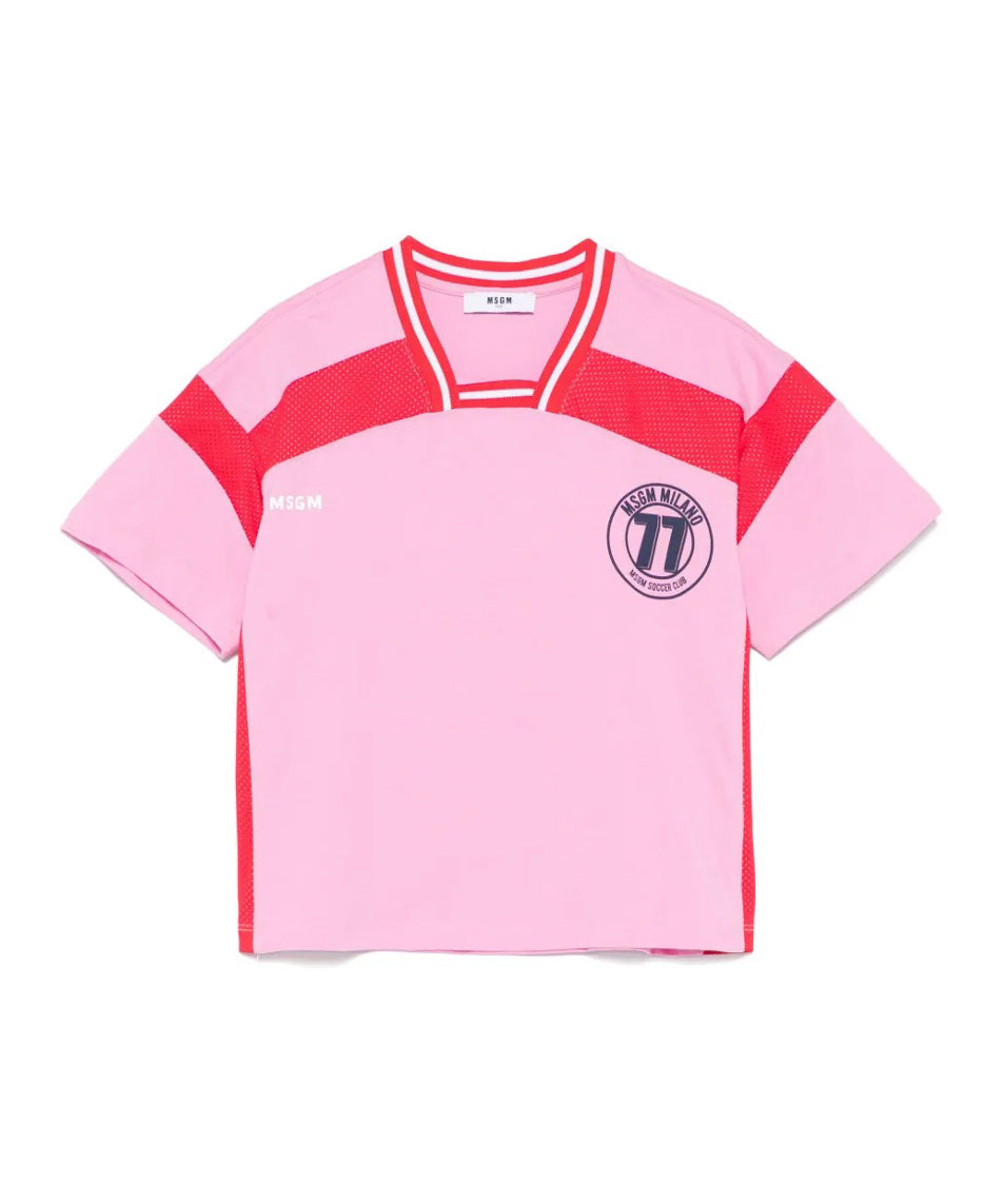 MSGM Kids T-shirt Rosa Sport Per Bambine