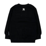 John Richmond Kids Felpa Girocollo Nera in Cotone con Logo Stampato per Neonati