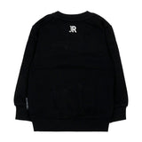 John Richmond Kids Felpa Girocollo Nera in Cotone con Logo Stampato per Neonati