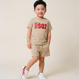 Dsquared2 Kids 2-Piece Set Beige with Contrast Logo Print for Babies