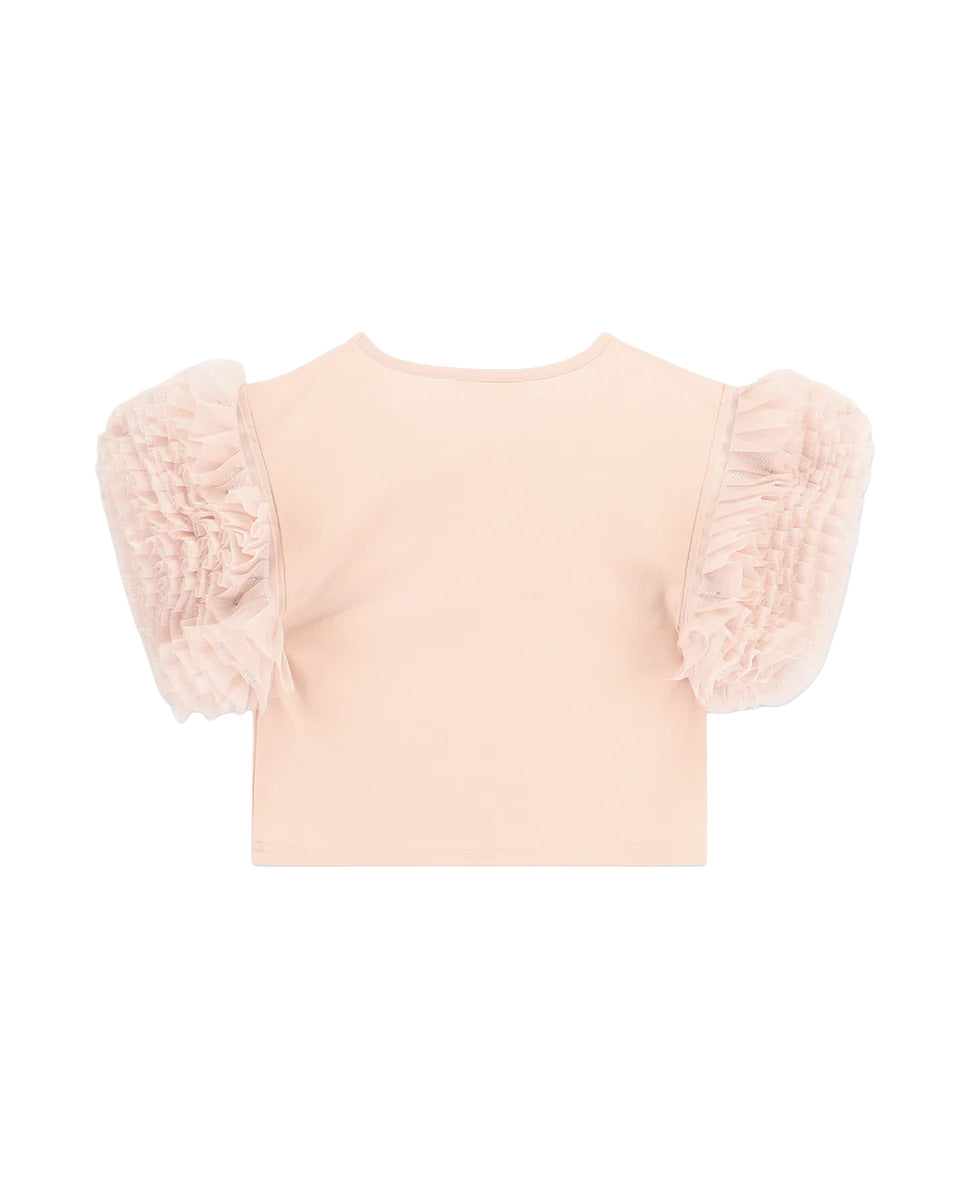 Angel's Face Kids Top Rosa Cipria con Tulle per Bambine