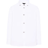 John Richmond Kids Camicia Bianco con Patch sul Retro per Bambini