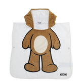 Moschino Kids Poncho Towel con Teddy Bear per Neonati