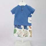 Minibanda T-shirt Avion con Shorts Multicolor per Neonati