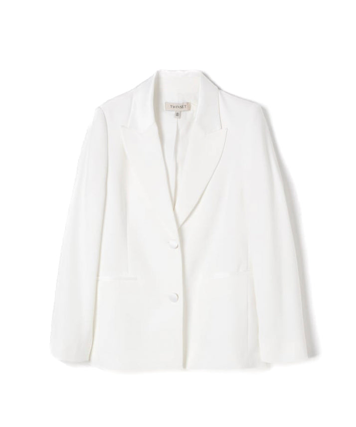 Twinset Kids Giacca Doppiopetto Bianca per Bambine