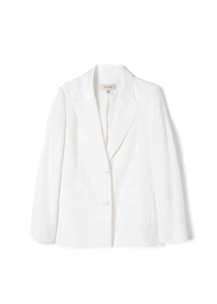 Twinset Kids Giacca Doppiopetto Bianca per Bambine