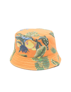 Roberto Cavalli Kids Bucket a Fantasia Arancio per Neonati