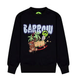 Barrow Kids Felpa Nera Girocollo con Stampa per Bambini