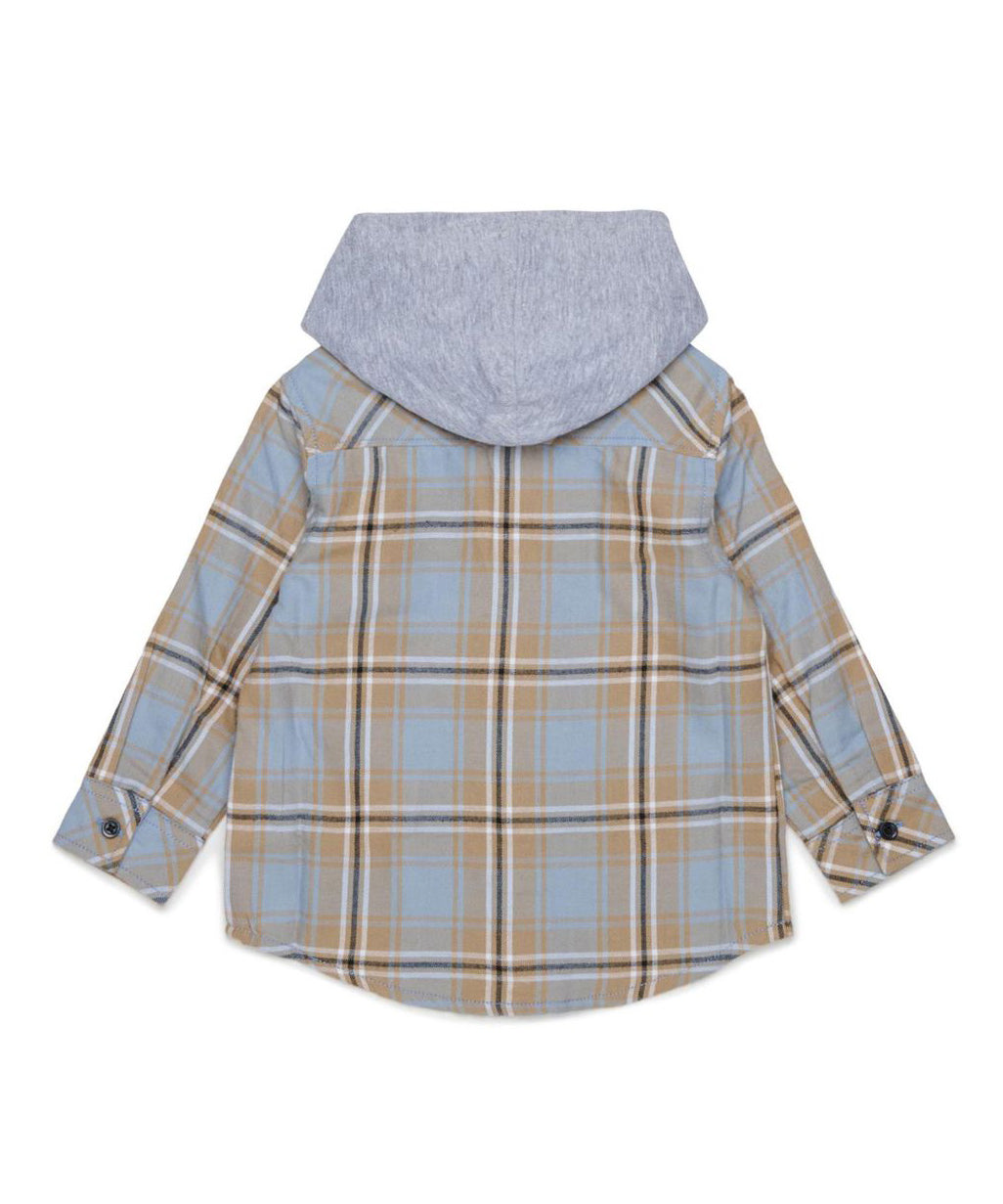 Diesel Kids Camicia Fantasia Azzurro Polvere per Neonati