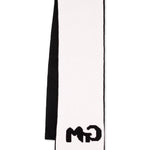 MSGM Kids Sciarpa Nera/Bianca con Intarso Logo per Bambine (retro)