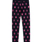 Marcelo Burlon County of Milan Kids Leggings Nero All-Over Fucsia per Bambine