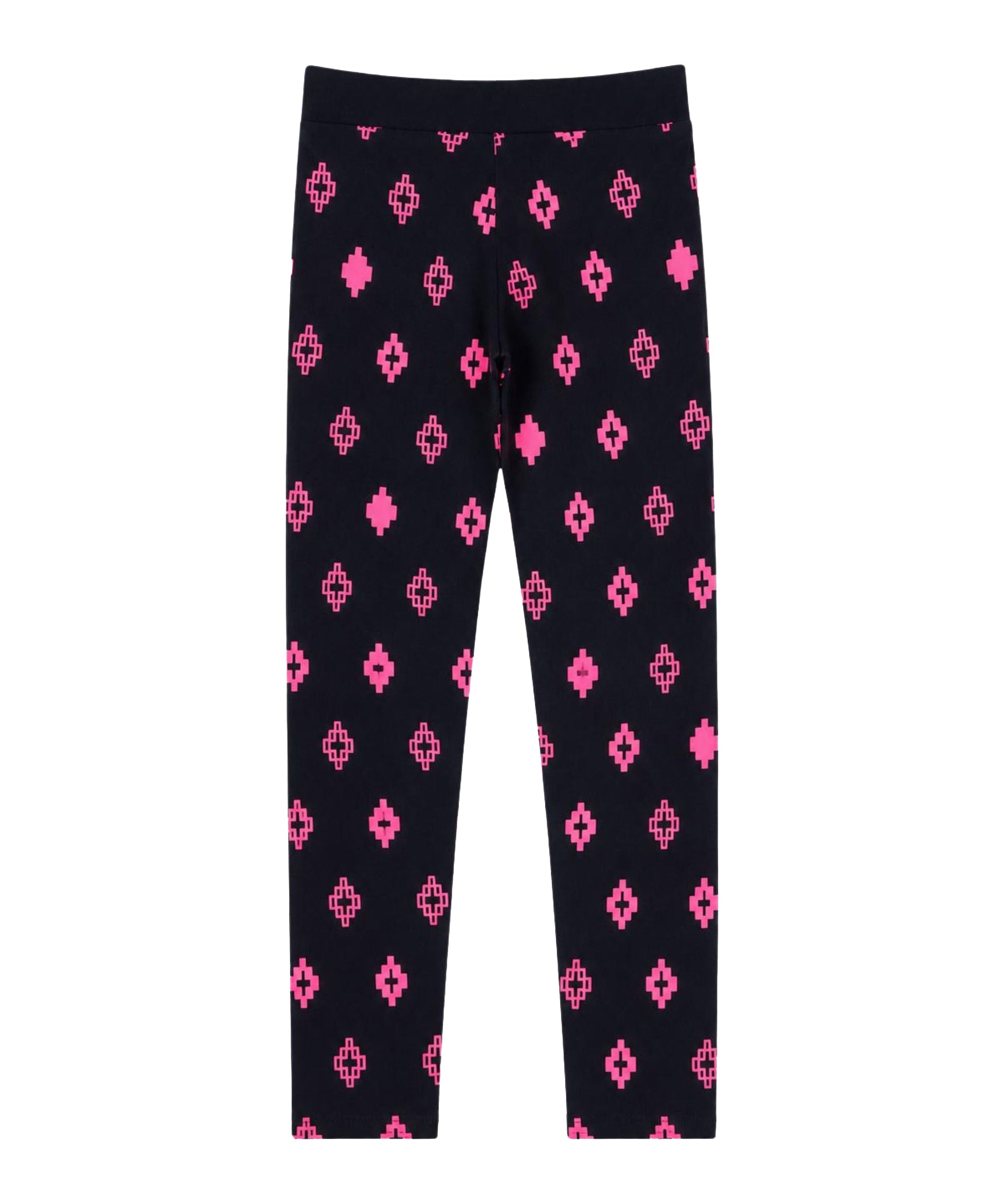Marcelo Burlon County of Milan Kids Leggings Nero All-Over Fucsia per Bambine