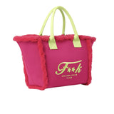 F**K Kids Maxi Borsa Fucsia e Lime con Logo per Bambine