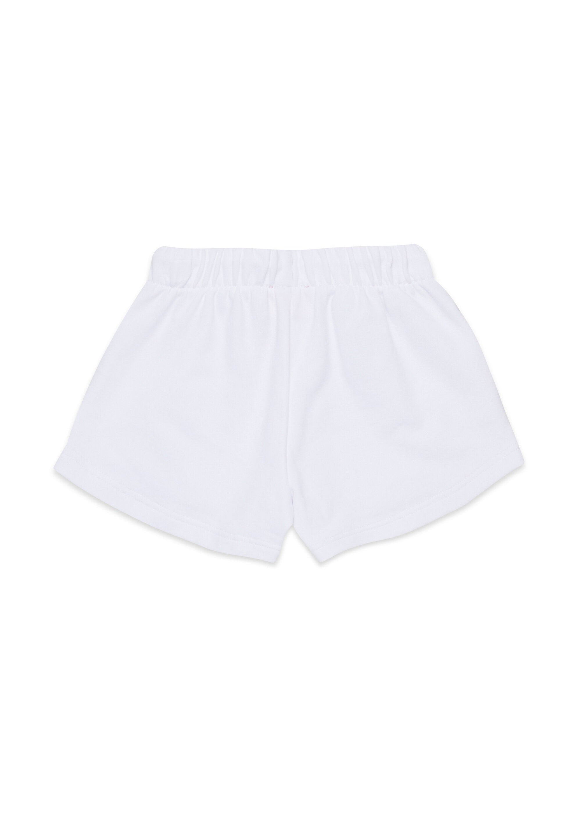 Diesel Kids Shorts Bianco con Micro Oval D per Bambine
