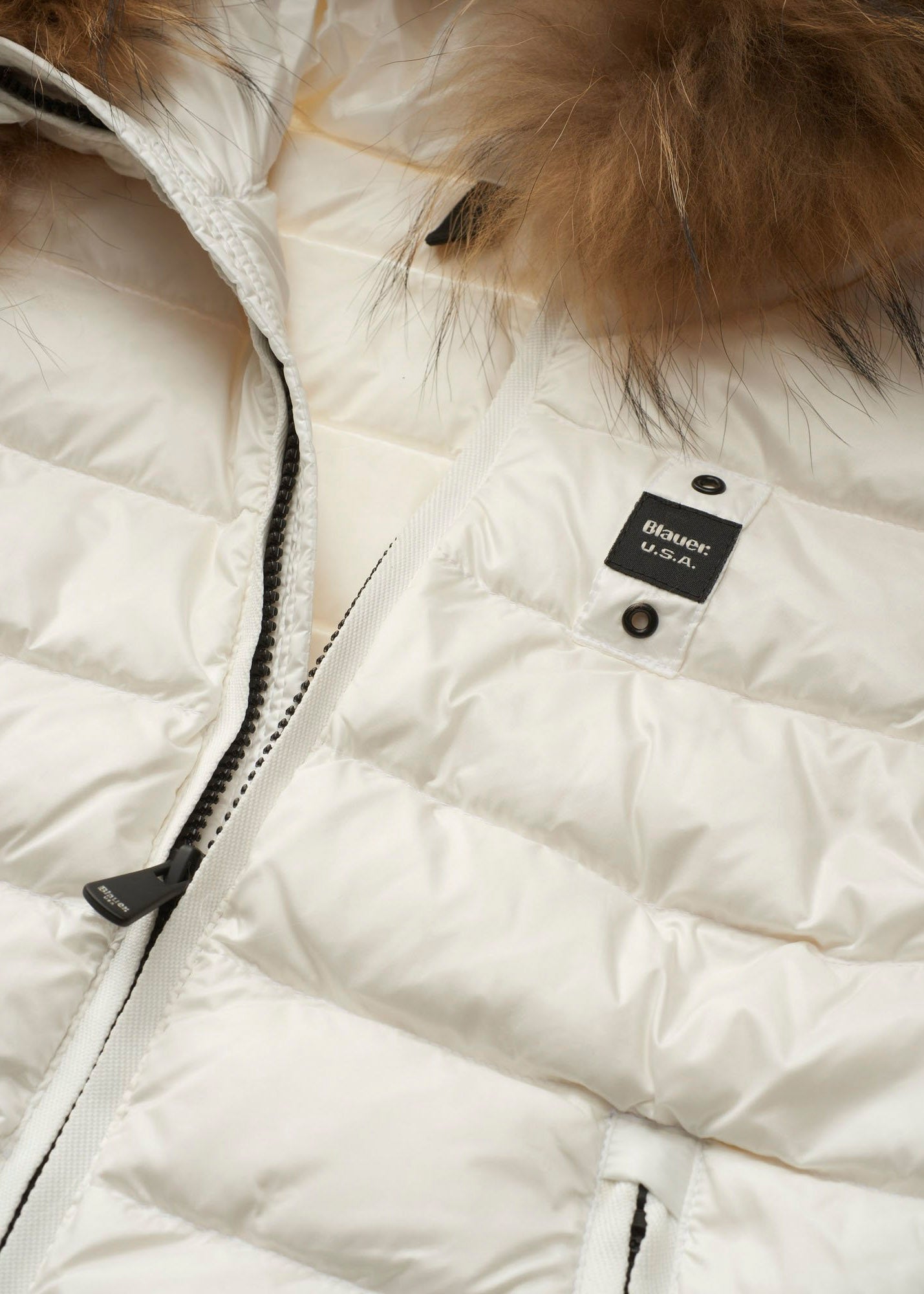 Blauer Kids Giubbino Bianco con Pelliccia Arcadia per Bambine (dettaglio)