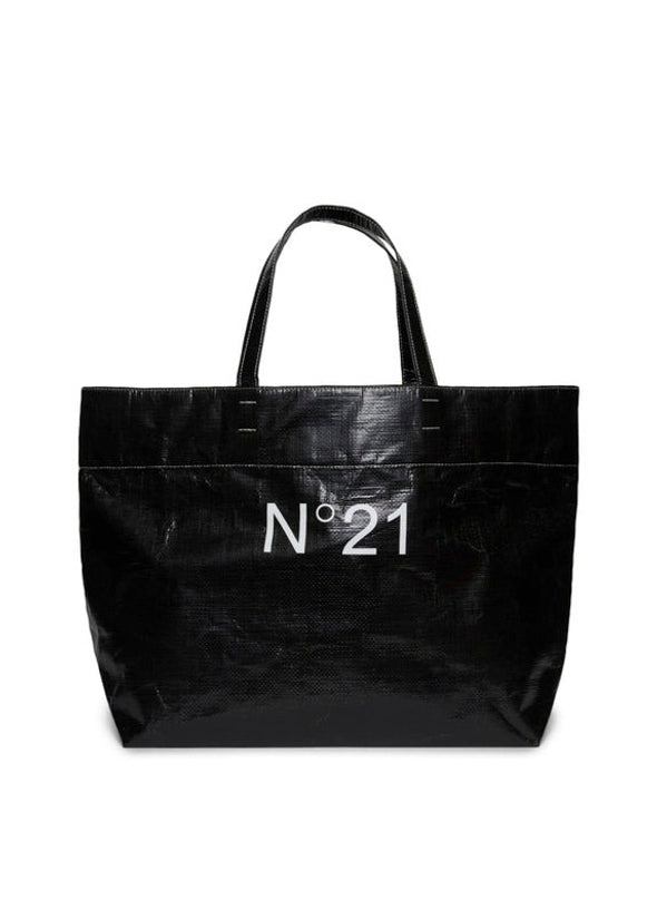 N°21 Kids Borsa Shopper con Logo Nera