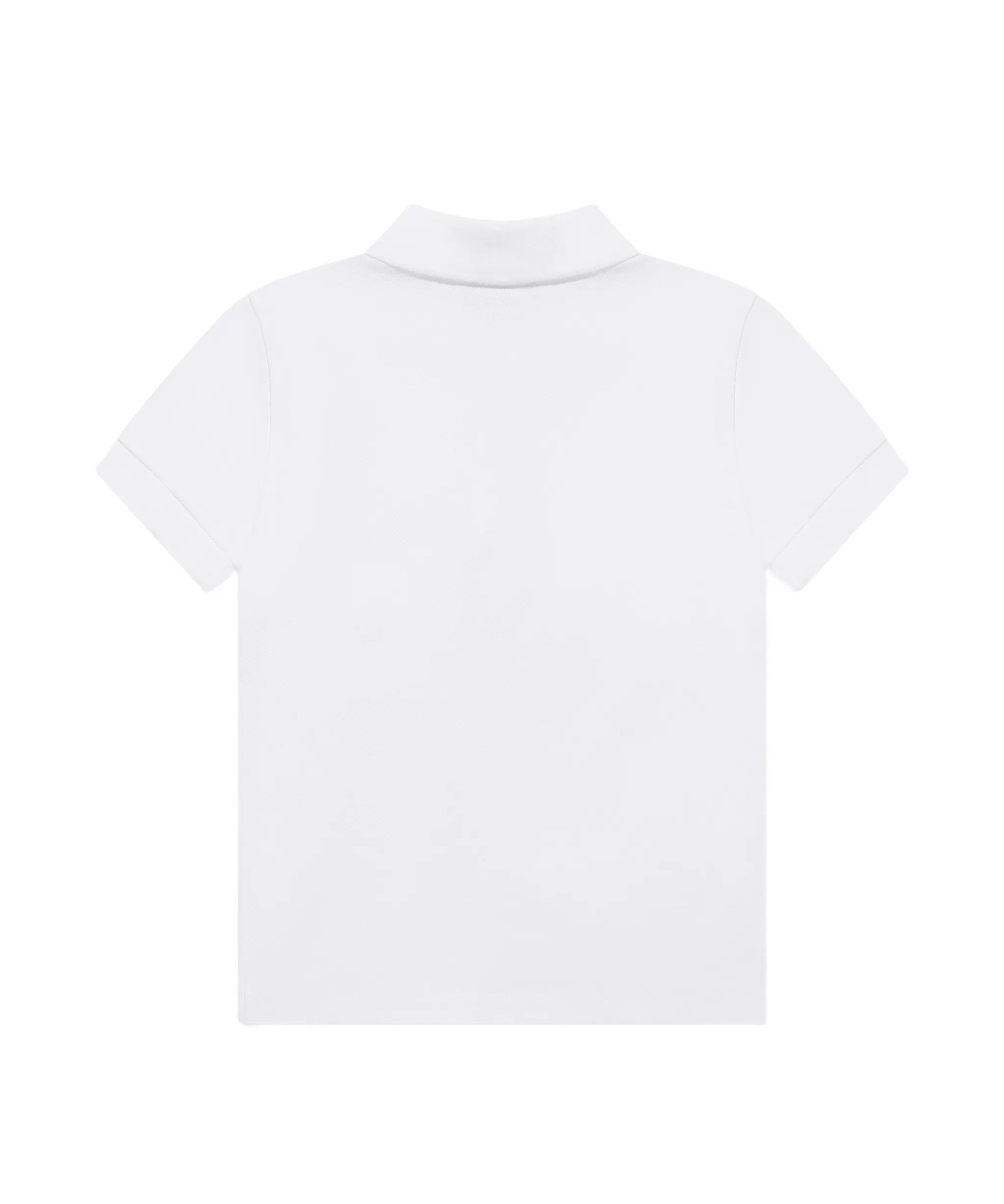 Moschino Kids Polo Bianco con Logo Teddy Bear per Bambini