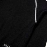 Max&Co Kids Dolcevita in Maglia Nero con Profili a Contrasto e Logo per Bambine