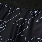 Iceberg Kids Leggings Neri con Macro Pied-de Poule per Bambine (dettaglio)