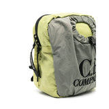 C.P. Company Kids Borsa a Spalla Verde con Ricamo per Bambini(LATO)