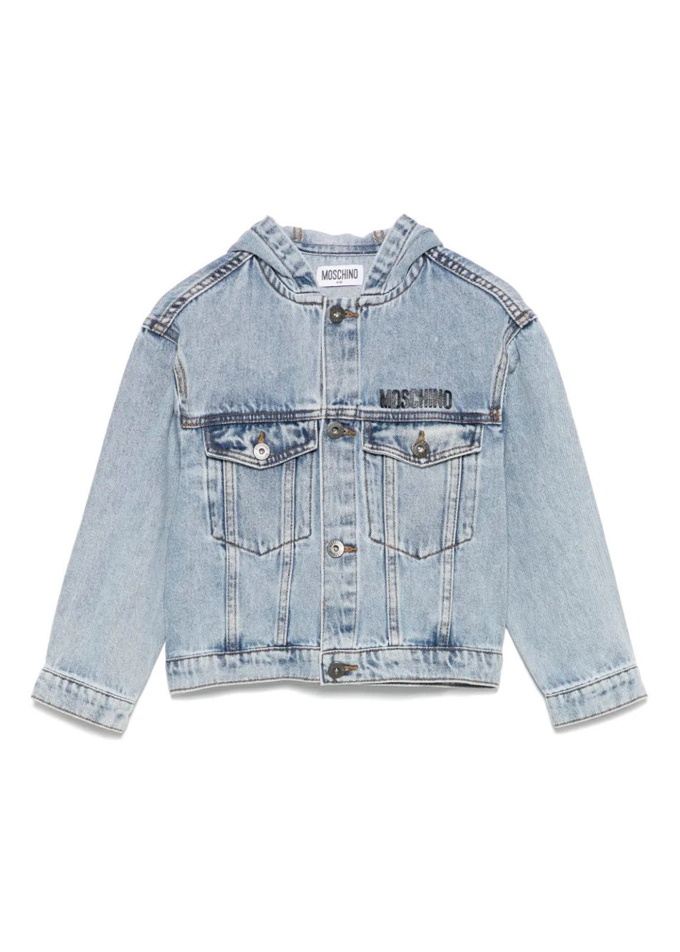 Moschino Kids Giubbino Jeans con Stampa per Bambini