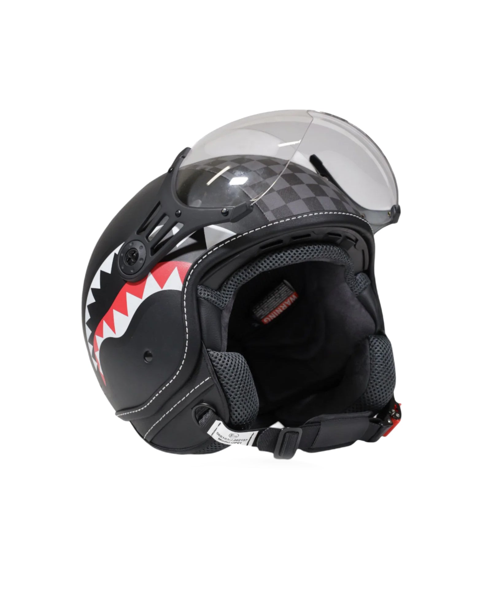 Sprayground Casco Grigio con Motivo Logo Laterale