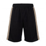 Yes London Kids Bermuda Nero con Bande Laterali Fango con Logo per Bambini