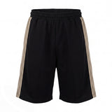 Yes London Kids Bermuda Nero con Bande Laterali Fango con Logo per Bambini