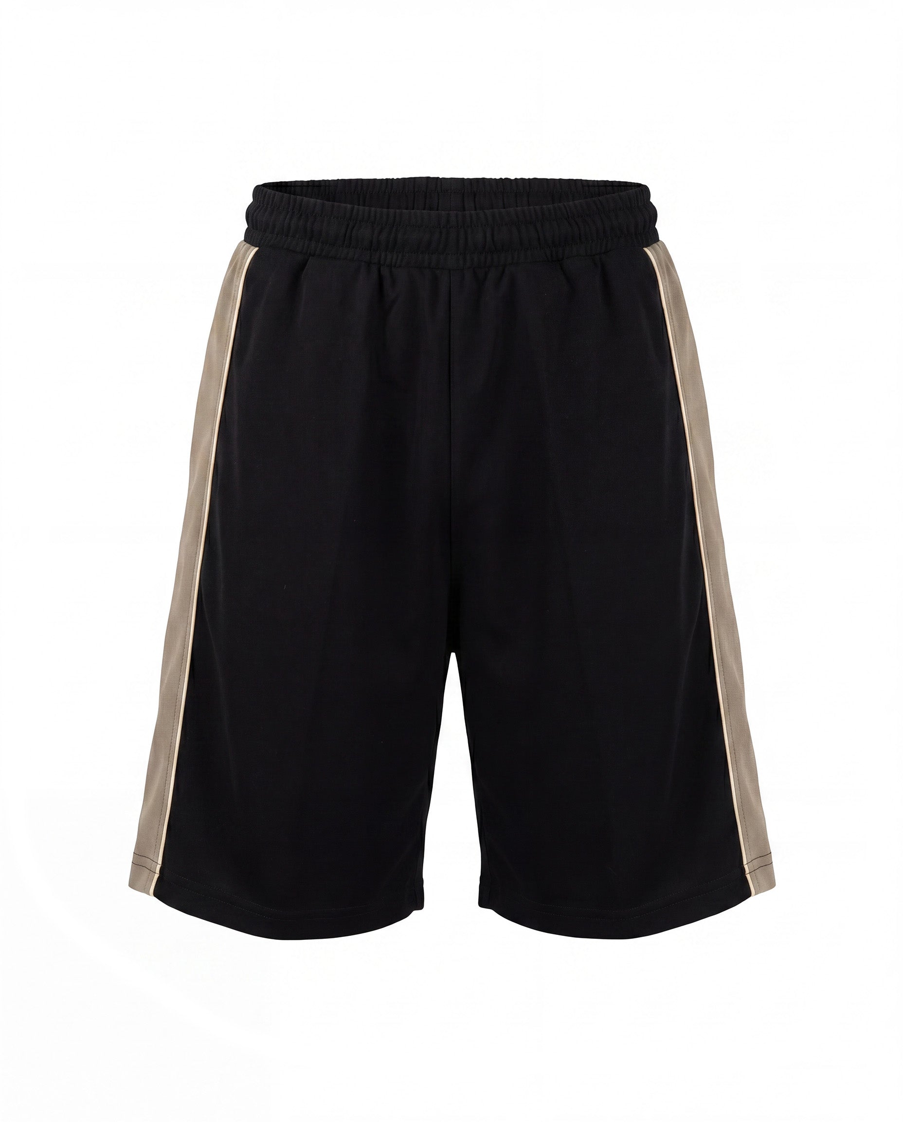 Yes London Kids Bermuda Nero con Bande Laterali Fango con Logo per Bambini