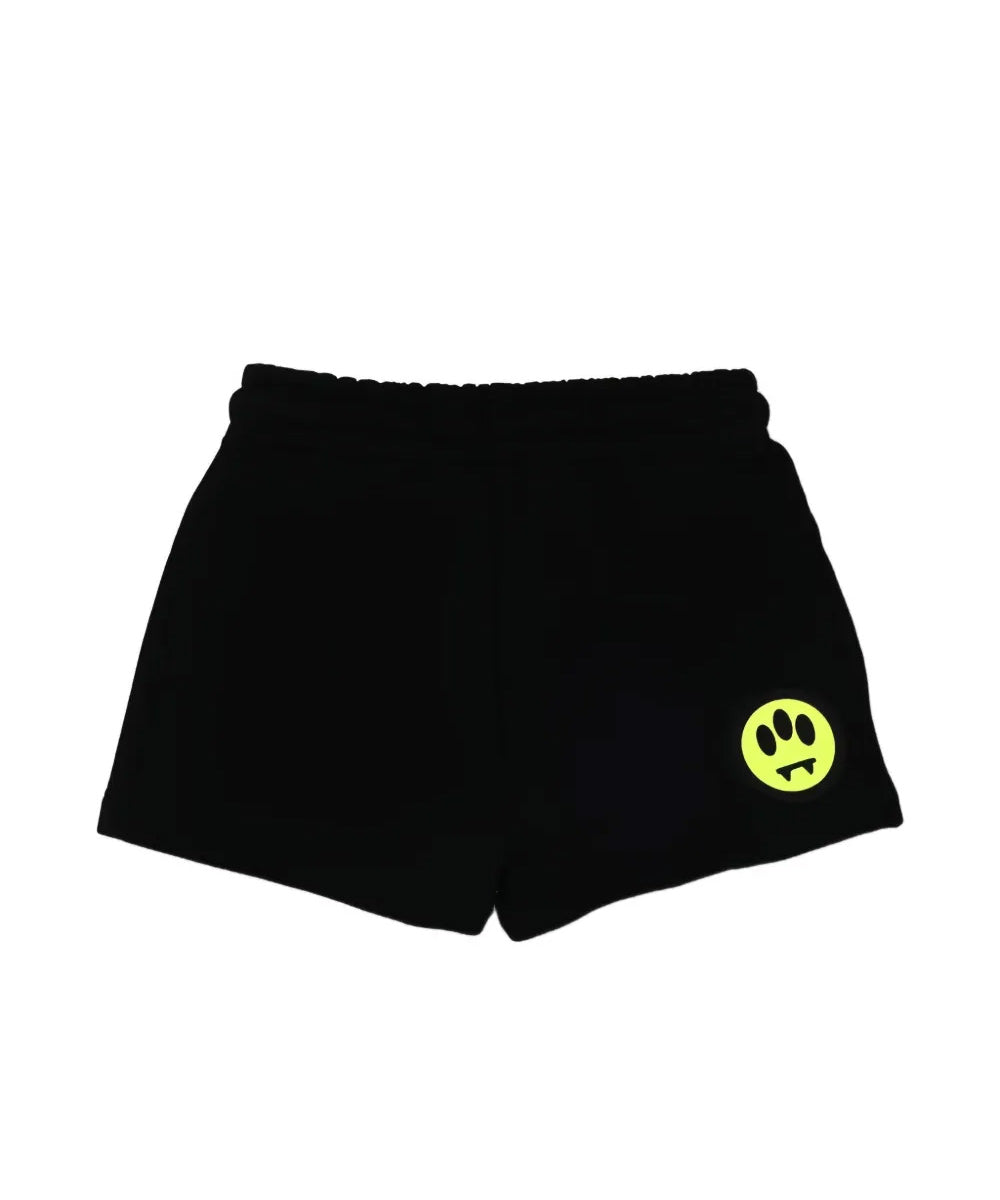 Barrow Kids Short Nero con Logo Fucsia per Bambine
