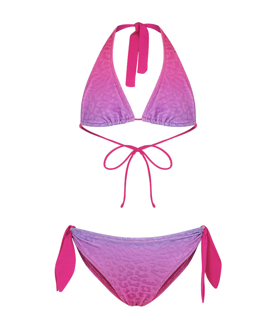 F**K Kids Costume Fantasia Leopardato Viola per Bambine
