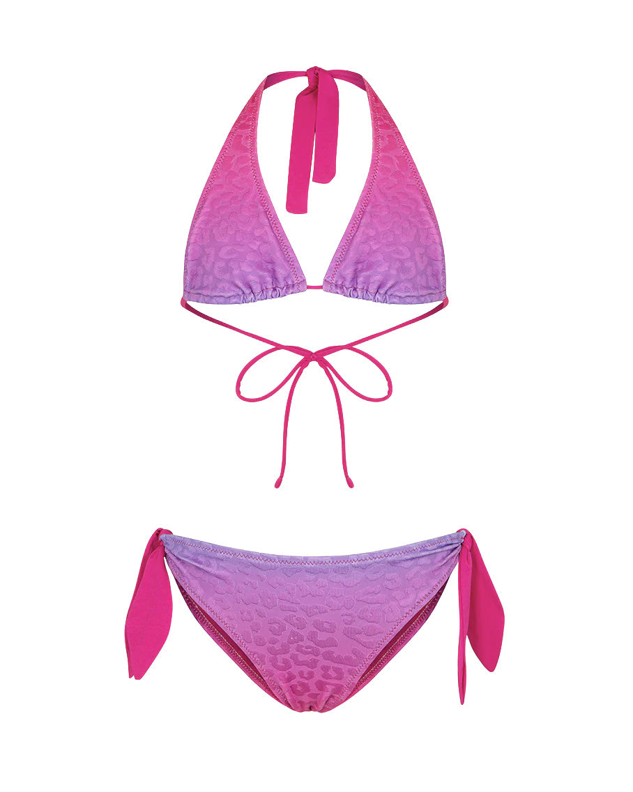F**K Kids Costume Fantasia Leopardato Viola per Bambine
