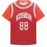Gcds Kids Maxi T-Shirt Rosso e Arancione con Logo per Bambini