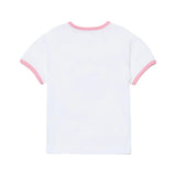 Diesel Kids T-Shirt Bianco/Rosa con Stampa Logo per Neonate