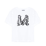 Moschino Kids T-Shirt Bianca con Stampa Logo per Bambini