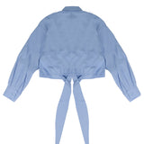 Vicolo Kids Camicia Celeste con Applicazioni per Bambine