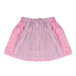 Vicolo Kids Gonna Rosa a Righe con Applicazione Bottoni per Bambine