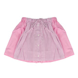 Vicolo Kids Gonna Rosa a Righe con Applicazione Bottoni per Bambine